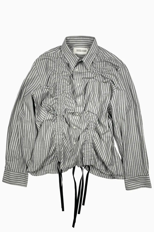 Ash Stripe Ruched Shirt