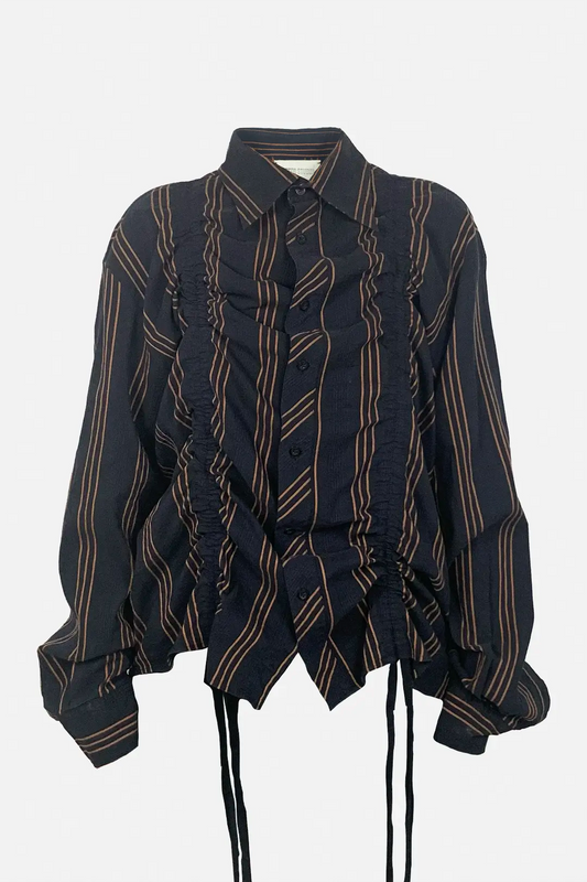 Clay Stripe Ruched Shirt