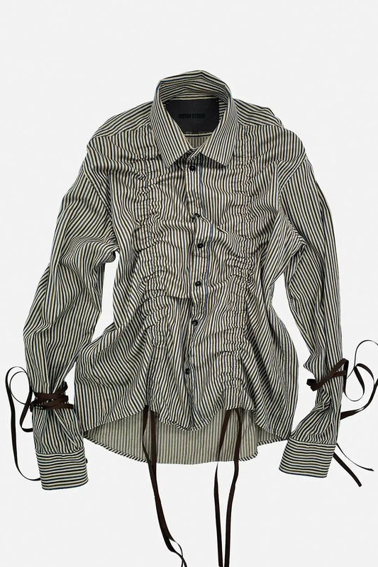Inkstripe Ruched Shirt