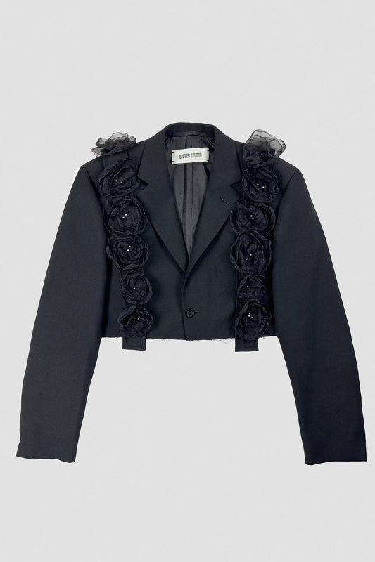 Floral Appliqué Blazer