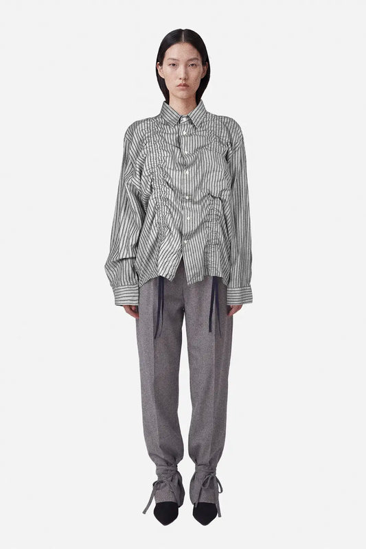 Ash Stripe Ruched Shirt