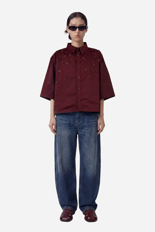 Burgundy Button Shirt