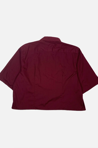 Burgundy shirt on a white background