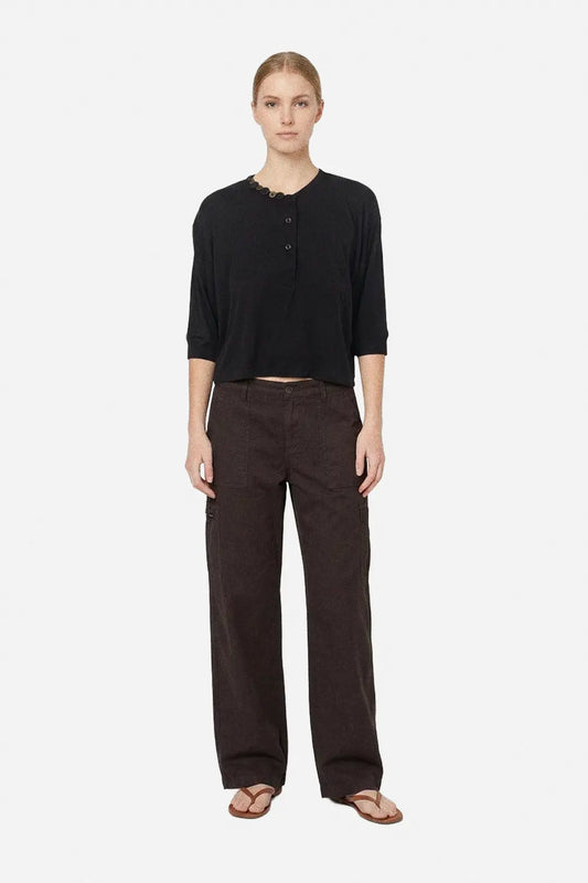 Button Crop Top