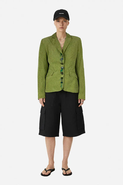 Button Jacket | Lime