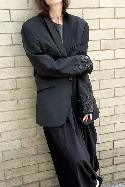 Button Cuffs Blazer