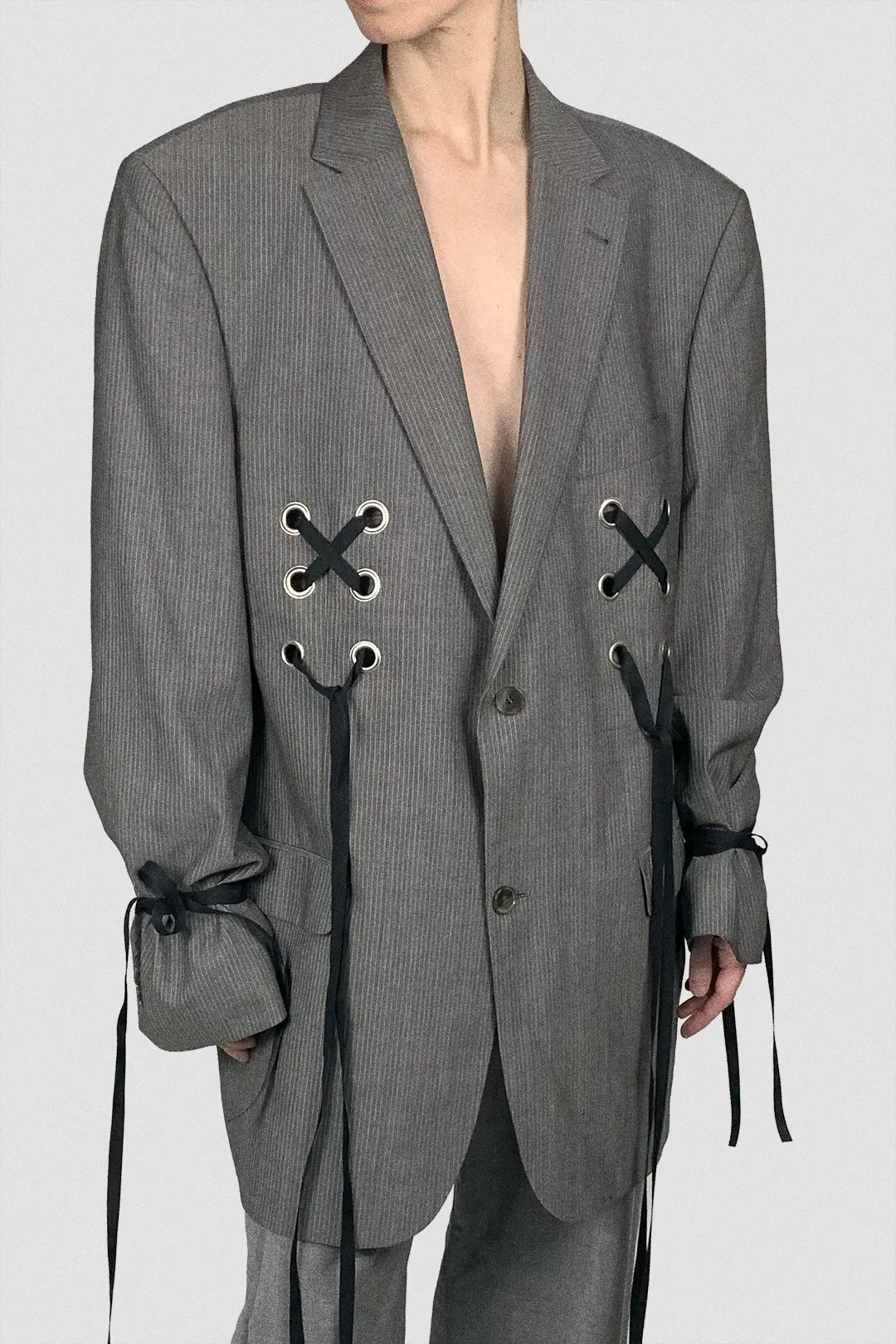 Chalk Pinstripe Blazer