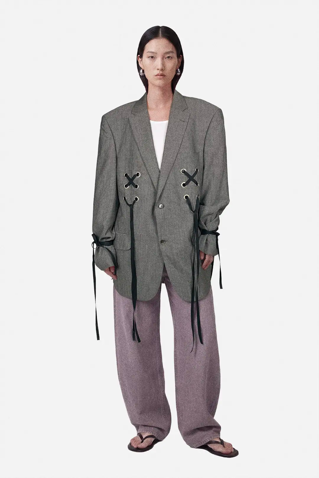 Chalk Pinstripe Blazer