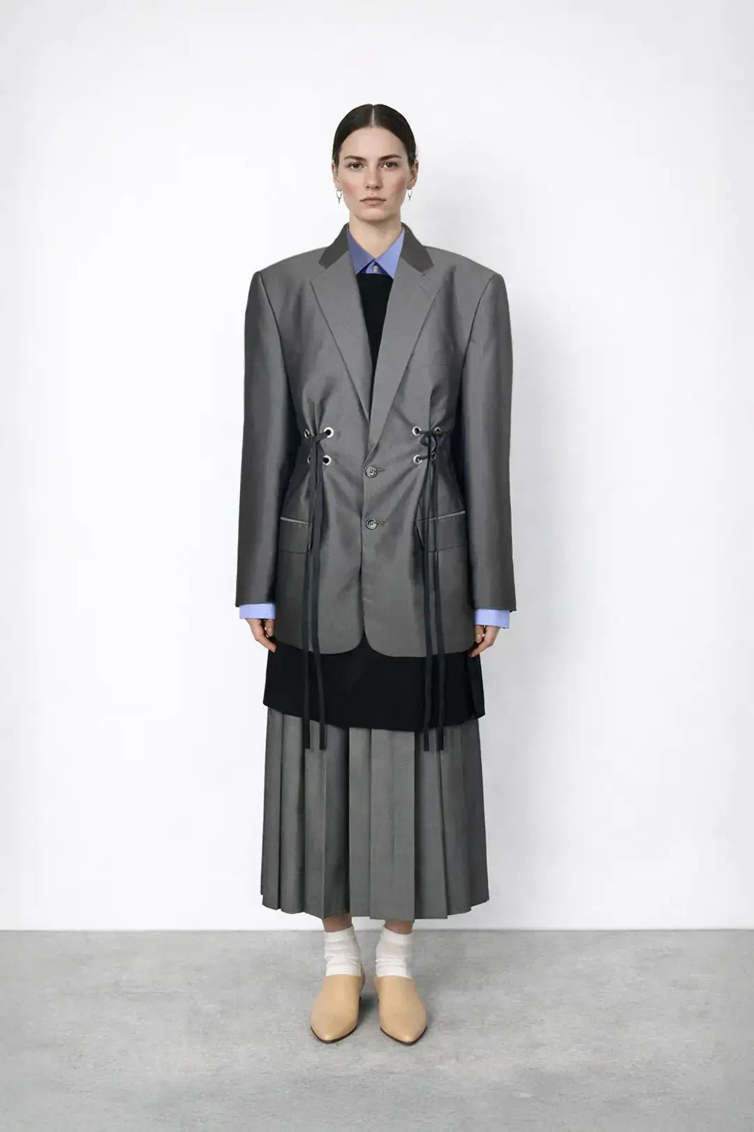 Charcoal Cinched Blazer