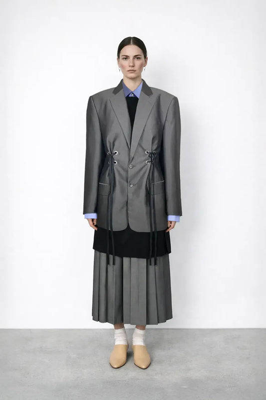 Charcoal Cinched Blazer