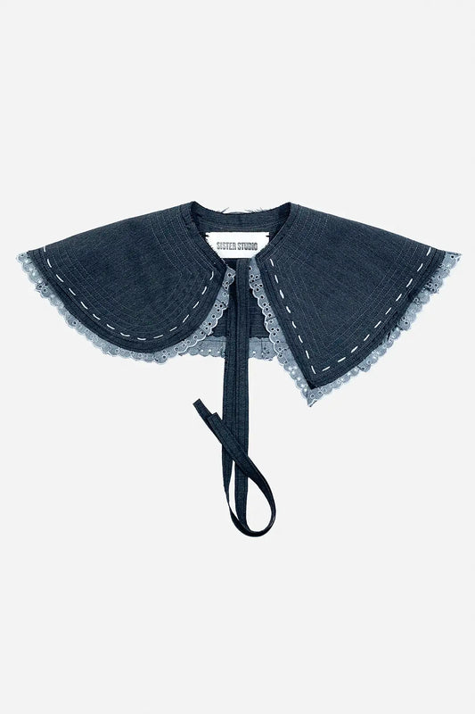 Charcoal Lace Collar