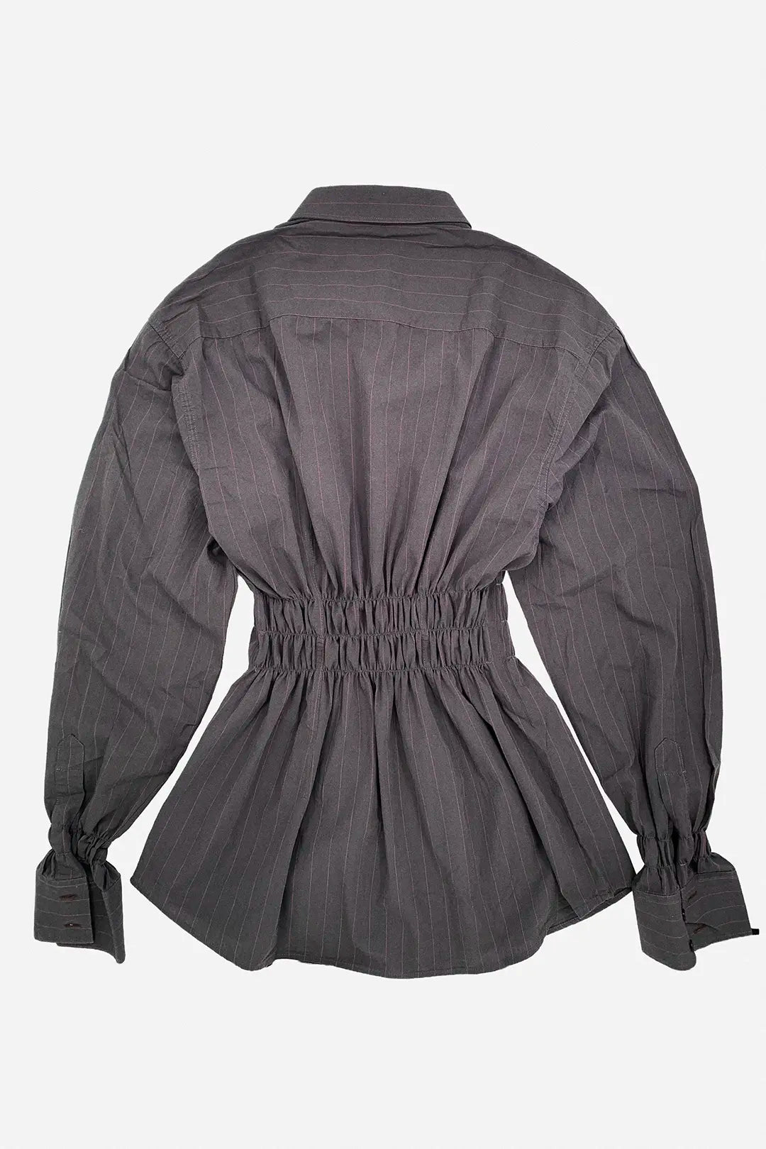 Charcoal Shirred Shirt