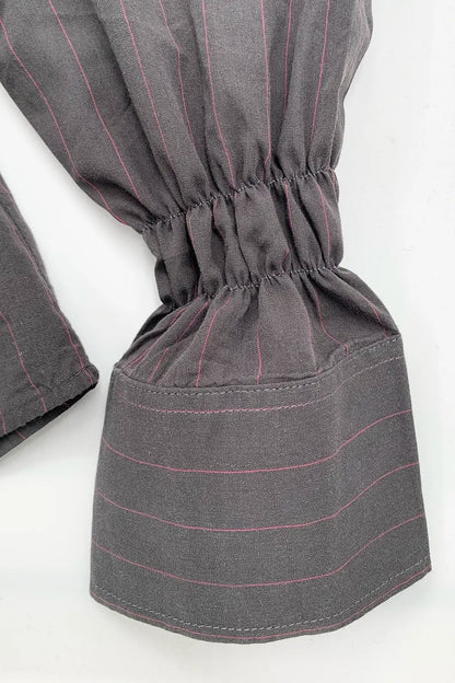 Charcoal Shirred Shirt
