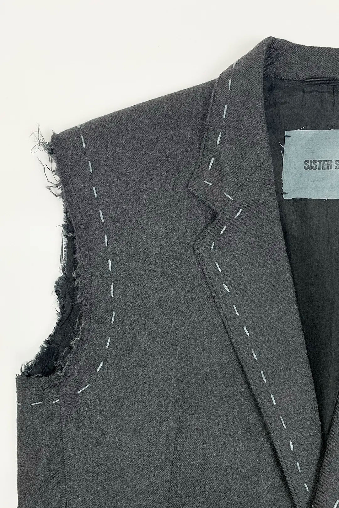 Charcoal Stitched Vest