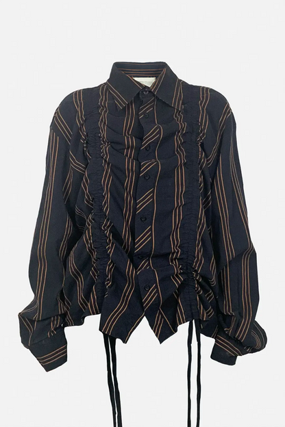 Clay Stripe Ruched Shirt