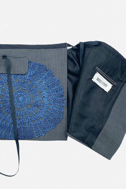 Cobalt Crochet Wrap Skirt