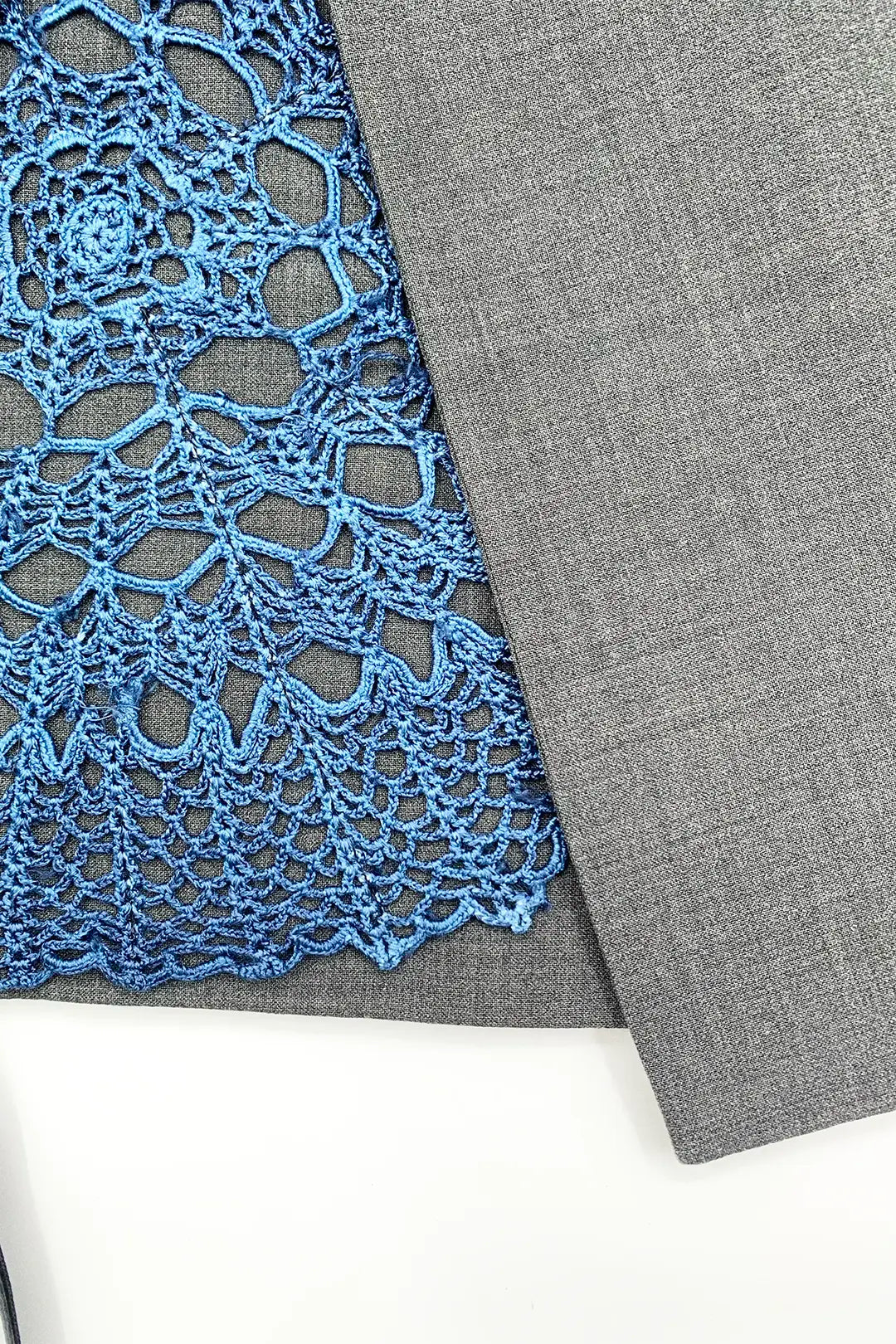 Cobalt Crochet Wrap Skirt