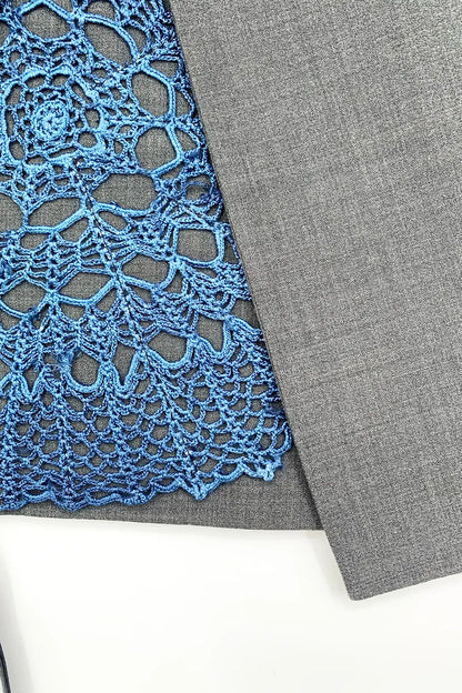 Cobalt Crochet Wrap Skirt