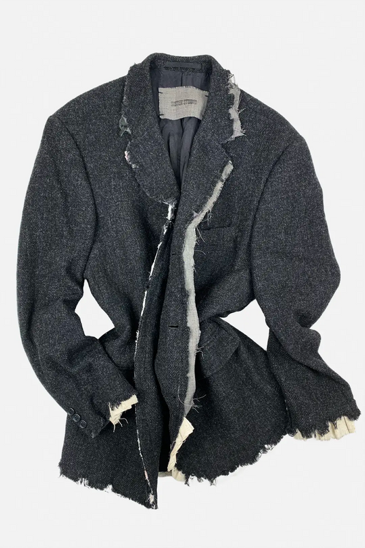 Deconstructed Wool Blazer