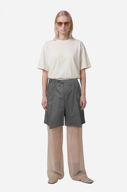 Folded Wool Shorts