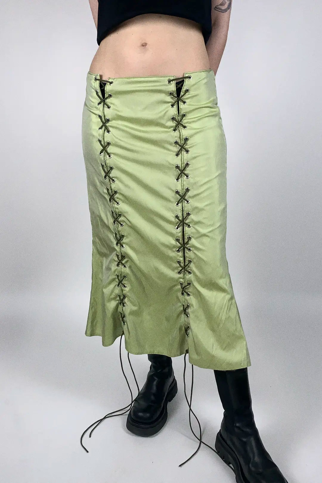Green Silk Skirt