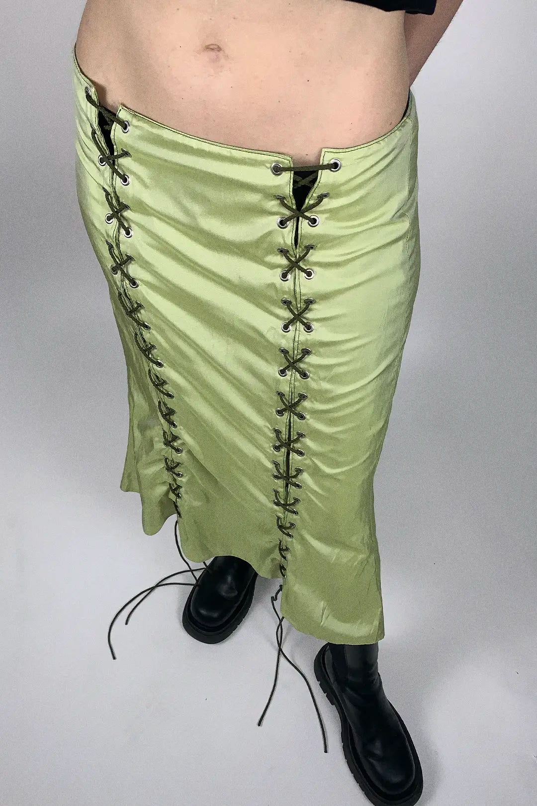 Green Silk Skirt