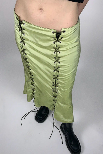Green Silk Skirt