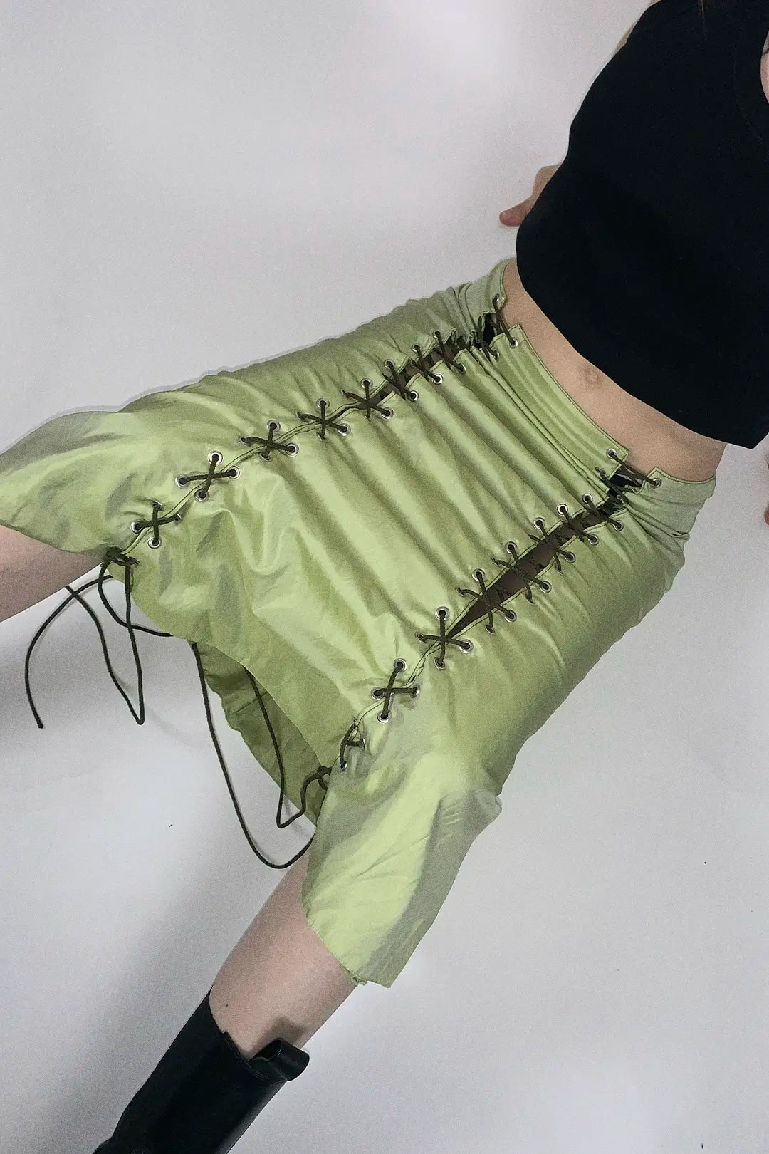 Green Silk Skirt