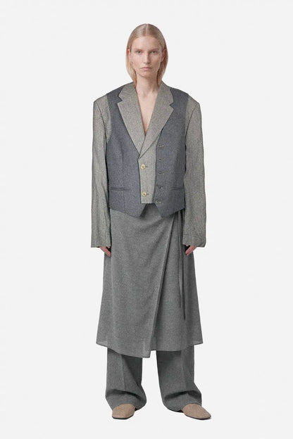 Grey Vest-Blazer