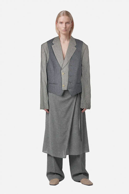 Grey Vest-Blazer