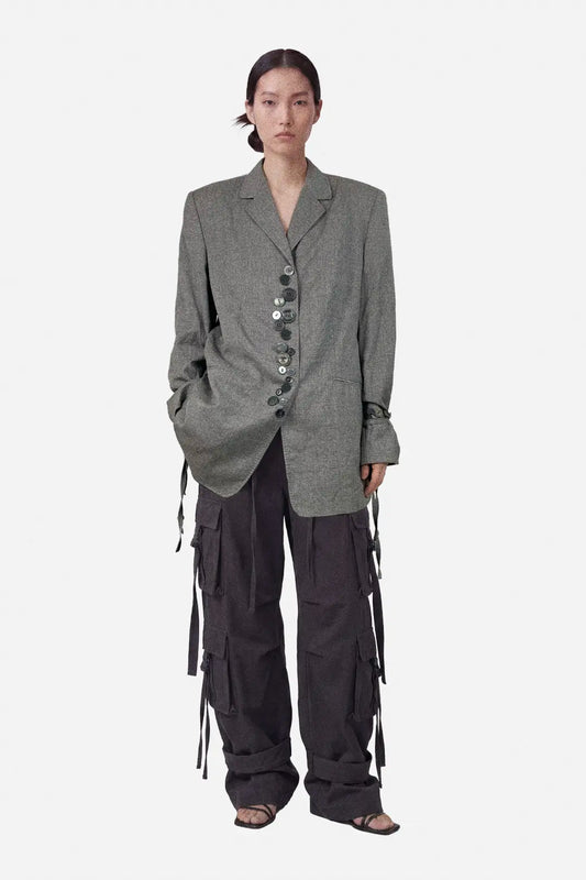 Grey Button Blazer