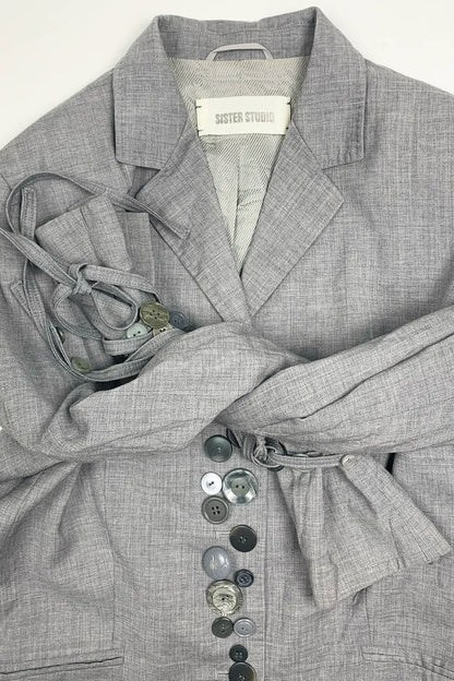 Grey Button Blazer