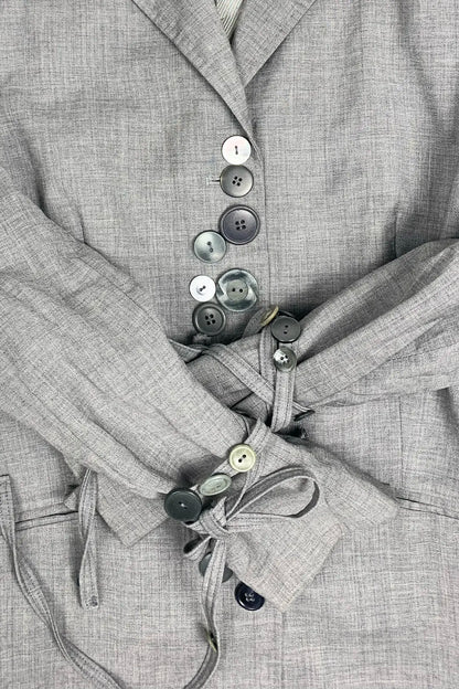 Grey Button Blazer