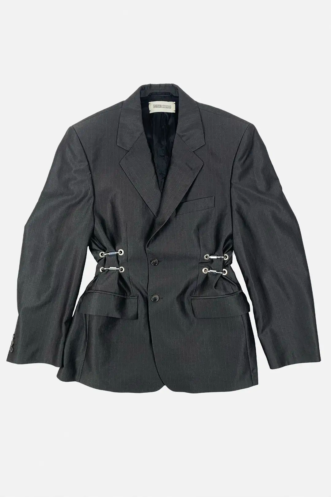 Hardware Detail Blazer - Grey