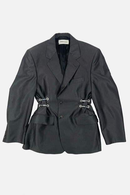 Hardware Detail Blazer - Grey