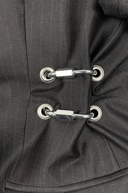 Hardware Detail Blazer - Grey