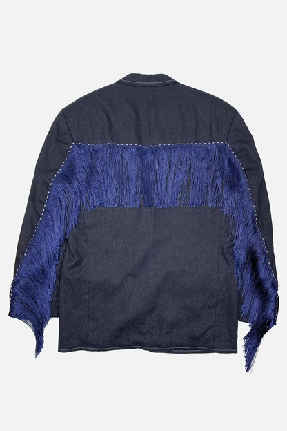 Indigo Fringe Blazer