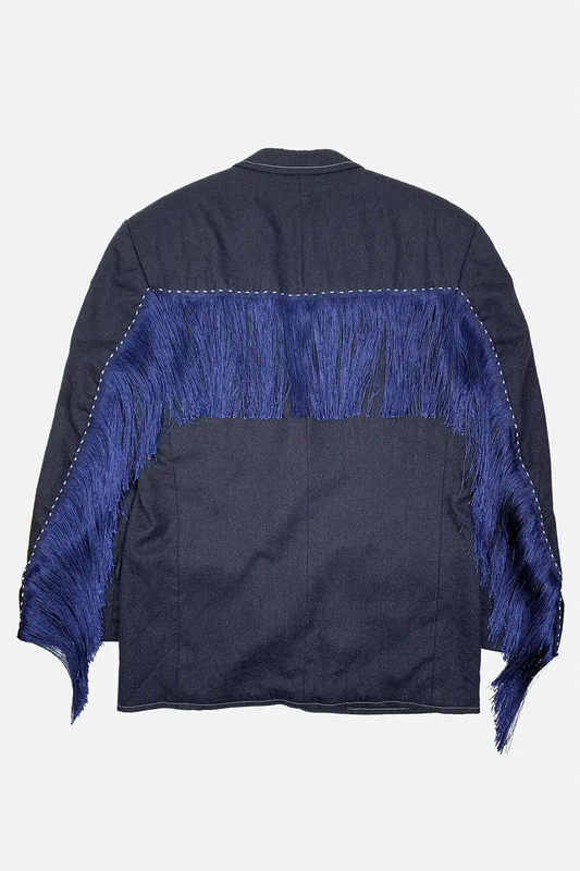 Indigo Fringe Blazer