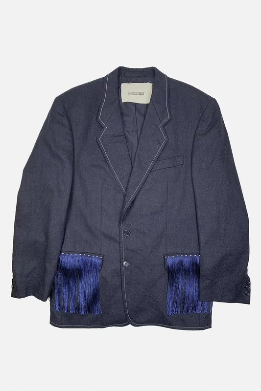 Indigo Fringe Blazer