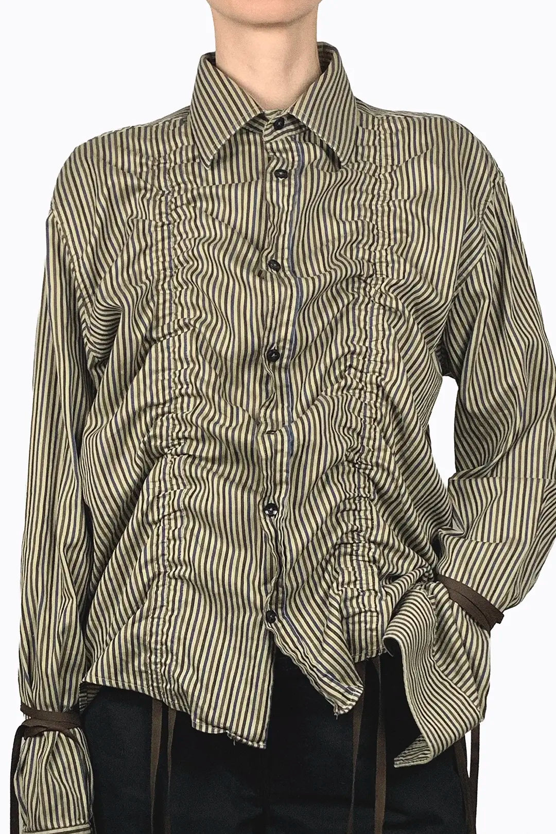 Inkstripe Ruched Shirt