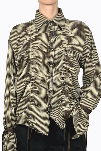 Inkstripe Ruched Shirt