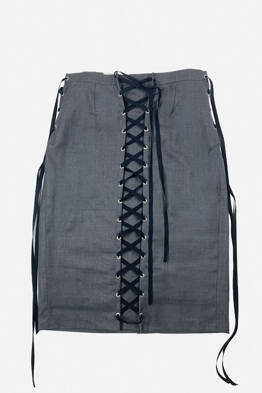 Lace-up Skirt | Grey