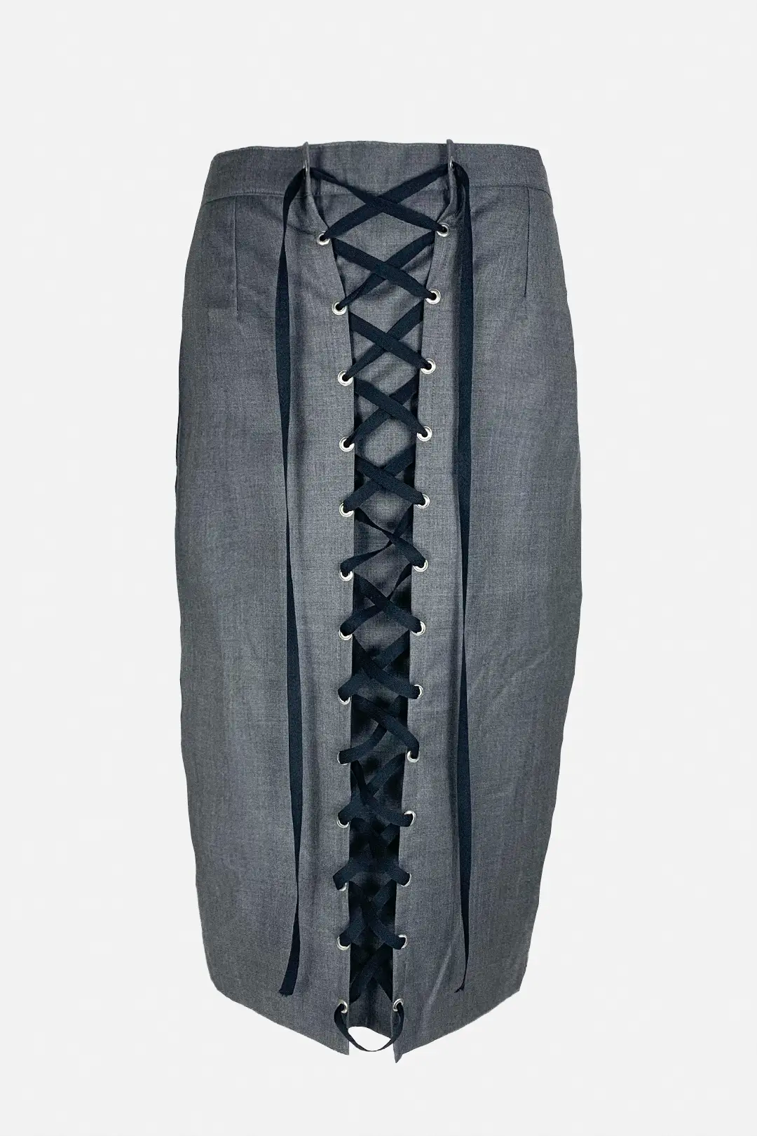 Lace-up Skirt | Grey