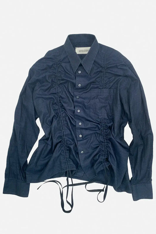 Navy Ruched Shirt