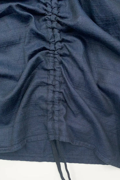 Navy Ruched Shirt