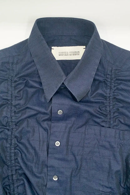 Navy Ruched Shirt