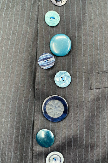Navy Button Blazer