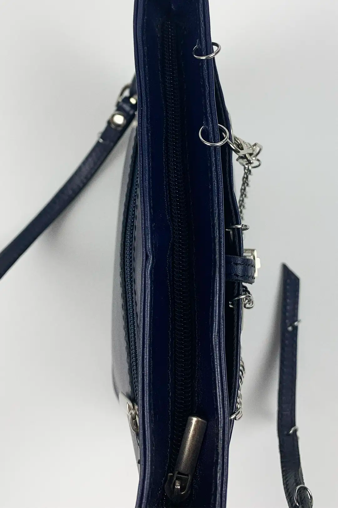 Navy Leather Bag