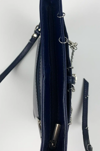 Navy Leather Bag
