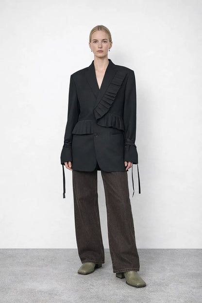 Noir Pleat Blazer